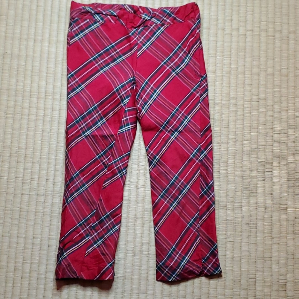 Janie and Jack Shantung Silk Tartan Pants, sz 4